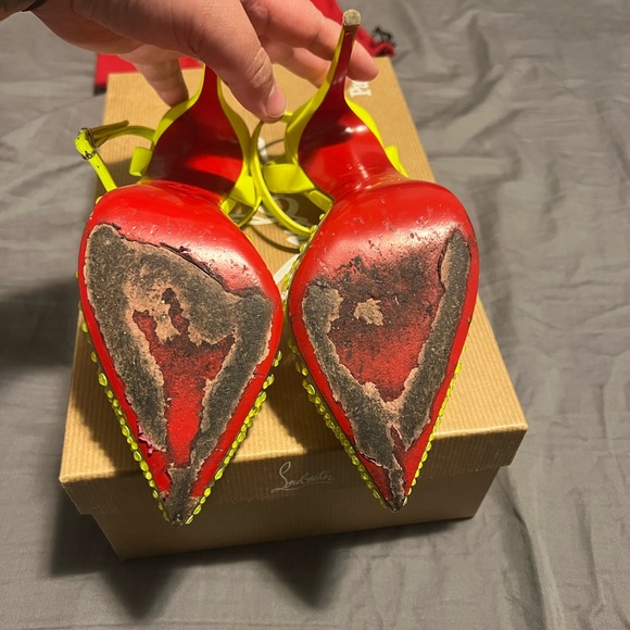 Christian Louboutin Fluorescent Crystal Strass Spikaqueen 100 size 35 - Picture 11 of 13